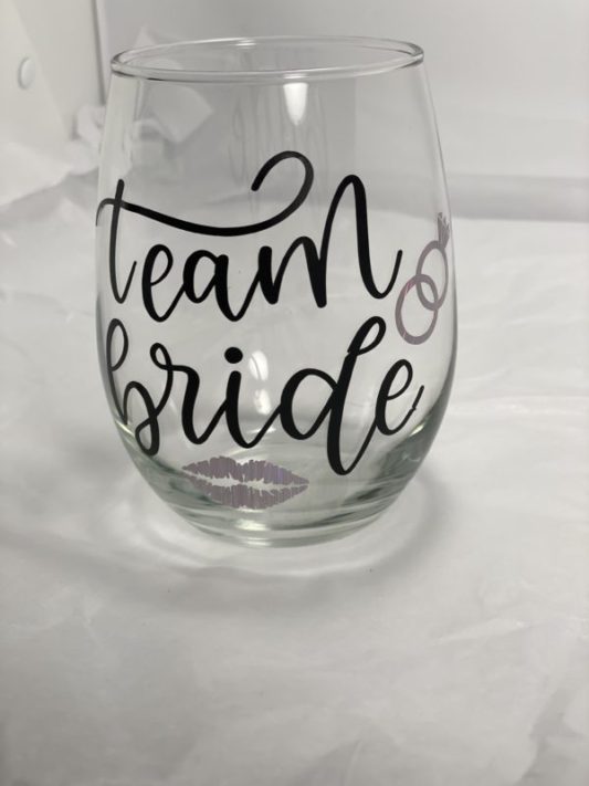 team bride glass