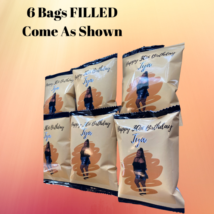 Custom Celebration Fun Pack – Personalized Chip Bags, Water Bottle Labels, Cupcake Toppers & Custom Card – Party Favor Set - Image 6